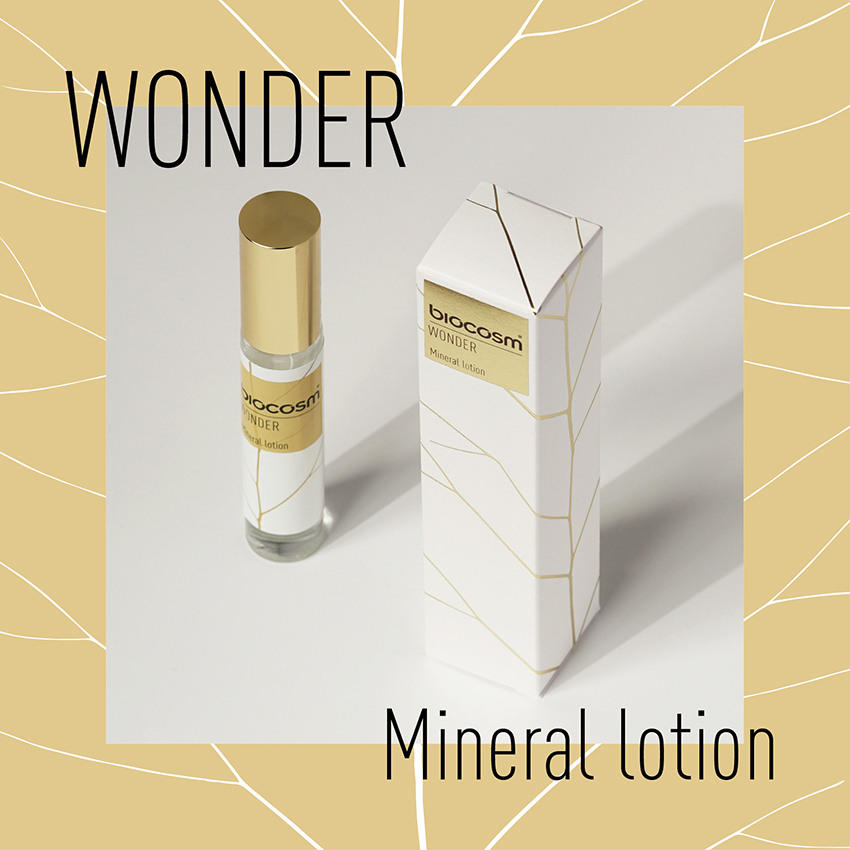 Wonder Mineral Lotion: preziosa lozione per la pelle ricca in oligoelementi come Zinco e Rame. Biocosm, natural elements.