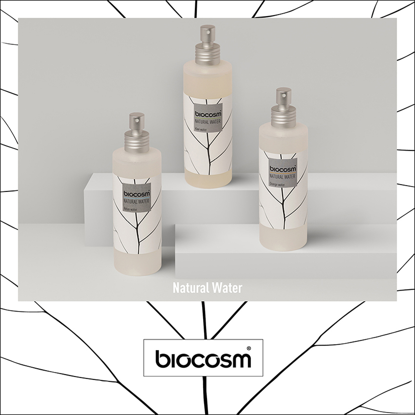 Biocosm ha in gamma tre acque cosmetiche tutte assolutamente naturali, derivanti da prodotti freschi di origine mediterranea e biologiche