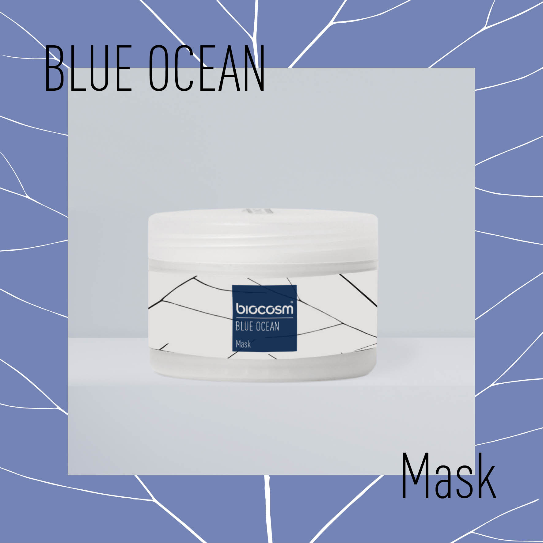 Blue Ocean mask: maschera professionale a base di caolino e spirulina con azione rivitalizzante, schiarente e rigenerante
