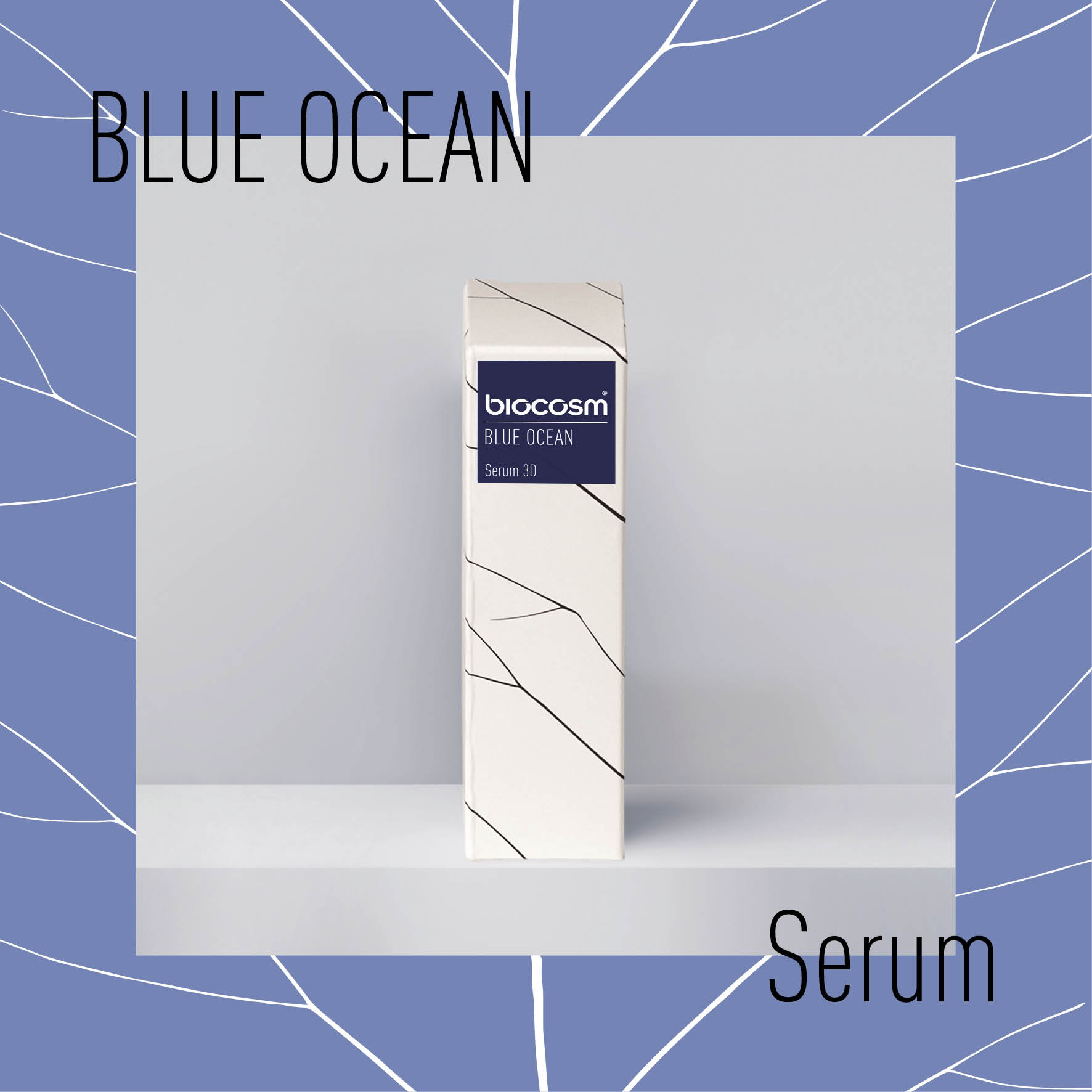 Blue Ocean Serum 3D: rivoluzionaria soluzione antirughe basata su tre vescicole di Niosoma con diverse dimensioni delle particelle.