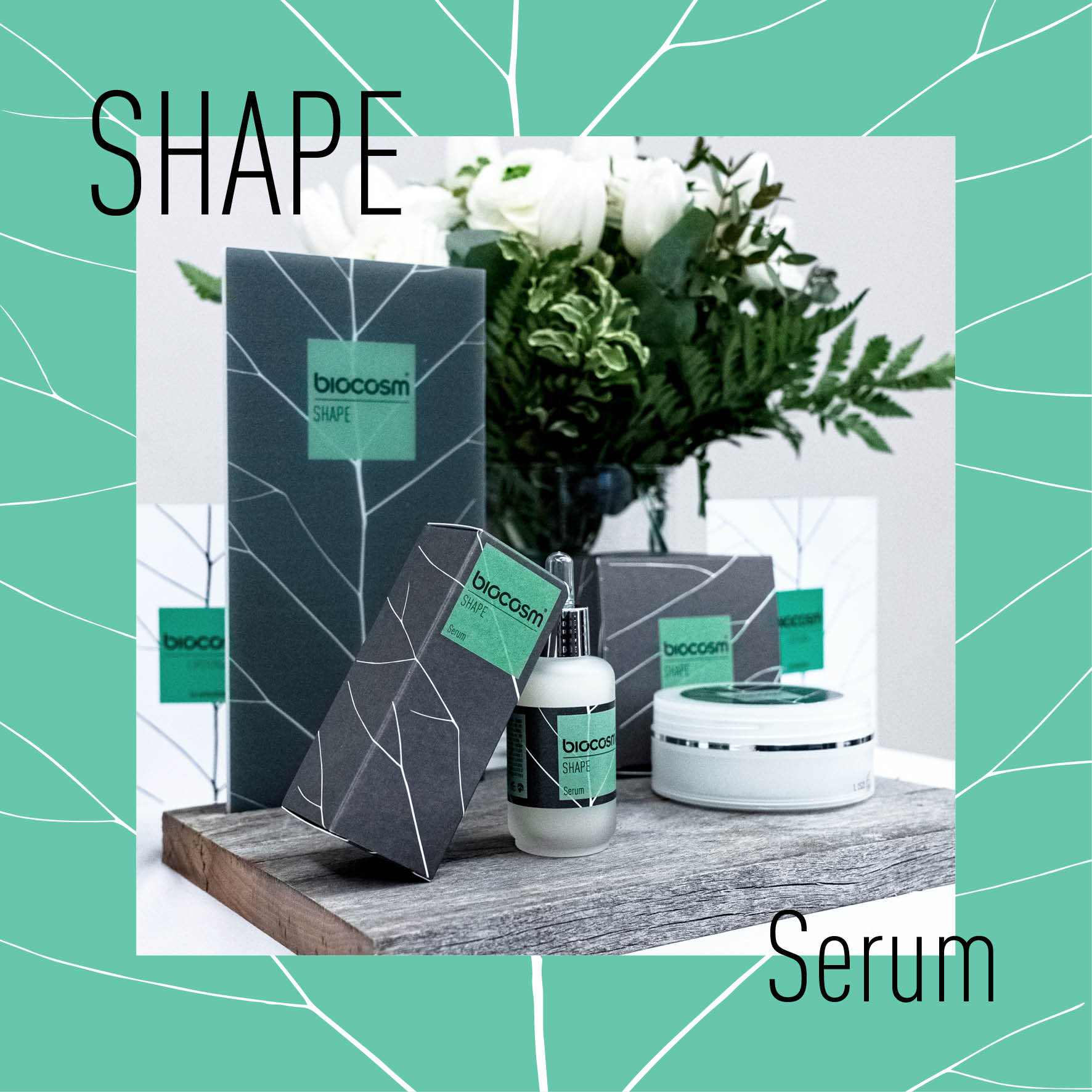 Shape serum: formulato con la combinazione di un concentrato freddo di polpa di Acerola pressata e Pullulano